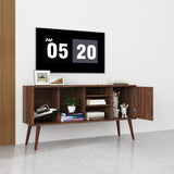 ZUN TV Stand Use in Living Room Furniture with 1 storage and 3 shelves Cabinet W331P247814