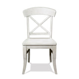 ZUN Harola Cross-back Dining Side Chairs in Set of 2, Smoky White Finish T2574P164579