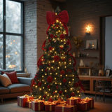 7.5 FT Artificial Christmas Tree with DIY 300 Warm White LED Lights, Hinged Xmas Pine Tree with 72285480