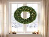 48 Inch Christmas Wreath with 150 LED Lights 37836798