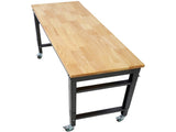 Workbench - 60" Wide Rolling Workbenches for Garage - Adjustable Height, Workshop Tool Bench, Metal W465P191442
