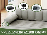Queen Size Air Mattress with Built-in Air Pump, Black Bed Skirt and Gray Top Including Repair Kit 40224780