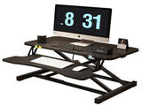 32 Inch Desk Converter, Height Adjustable Sit to Stand Riser, Dual Monitor and Laptop Workstation W2641P192319