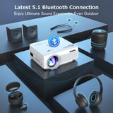 Projector with WiFi Bluetooth,FUDONI 5G WiFi Native 1080P Outdoor Projector 15000L Support 10038300