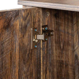 Cabinet with 4 Doors and 4 open shelgves,Freestanding Sideboard Storage Entryway Floor W33164271