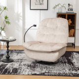 Ivory recliner, reclining lazy chair, mobile phone holder, large and comfortable reading chair, W1170P183257