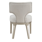 ZUN Ivory and Champagne Side Chair with Padded Seat B062P209264