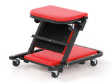 Foldable Garage Creeper with Padded Seat, 6 Universal Casters Dual-Mode Repair Tool for Workshop 44456056