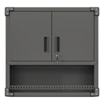 ZUN Metal Wall-Mounted Tool Storage Cabinet with Locking Door and 1 Shelf 1 Opened Drawer for Garage 04205026