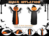 10ft Inflatable Halloween Decor with Rotatable Head Pumpkin Ghost in Cape, 6 Built-in LED Lights, 29244331