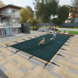 Swimming Pool Safety Cover, Fits 16x32ft Rectangular underground and Inground Swimming Pools, Triple W3459P324664