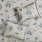 7 Piece Cotton Sateen Comforter Set Blue Queen B03597030