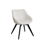 29.53" Medieval MDF coffee table and 2 PU dining chair set, drum integrated dining table and black 39047326