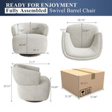wivel Barrel Chair, Fully Assembled Accent Lounge Sofa with 360-Degree Base, Oversized Upholstered B082P232937