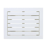 SELMA Acacia wood Accent Side Table in White PU, Weather-Resistant Rectangular End Table for Patio, N770P248135W