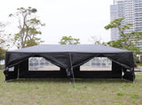 10'x20' Outdoor Party Tent with 6 Removable Sidewalls, Waterproof Canopy Patio Wedding Gazebo, Black 67497602