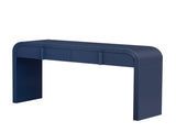 TREXM Modern Console Table with 2 Storage Drawers, Fluted Entryway Table with Rounded Silhouette for N715P196580M
