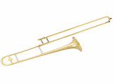 Beginner Jazz B-Flat Tenor Trombone Gold Lacquer W/ Backpack Case Cleaning Kit Gloves 21465000