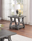 End Table With Open Shelf In Sliver SR016392