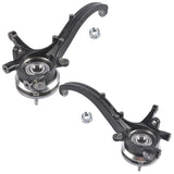 Pair Front Left Right Steering Knuckle & Wheel Hub Bearing Assemblies Fit for Kia Optima Hyundai 11433144