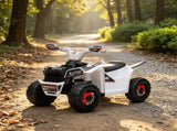 White 6V Kids Electric Toy Car Forward & Reverse Function, Wear-Resistant Wheels Ride-On for 77779051