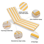 ZUN 2PCS Set Outdoor Lounge Chair Cushion Replacement Patio Funiture Seat Cushion Chaise Lounge W2911P203990