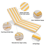 ZUN 2PCS Set Outdoor Lounge Chair Cushion Replacement Patio Funiture Seat Cushion Chaise Lounge W2911P203990