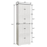 ZUN Tall Storage Cabinet with 8 Doors and 4 Shelves, Wall Storage Cabinet for Living Room, Kitchen, 99782676