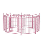 ZUN Dog Playpen Indoor 32 inch 8 Panels Metal Dog Pen Pet Dog Fence Outdoor Exercise Pen with Doors, W368P234002