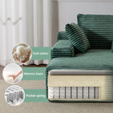 Oversized Chaise Lounge Chair Cozy Cloud Couch, Modern Plush Corduroy Upholstered Sleeper Sofa 82552371