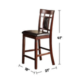 5 Piece Counter Height Dining Set in Dark Brown B01682184