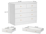 Modern Simple 5-Drawer Dresser White 18115091