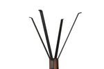 ZUN Reclaimed Wood and Metal Freestanding Coat Rack with Hooks use in bedroom, living room 22118606