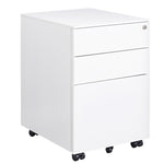 ZUN 3 Drawer Mobile File Cabinet with Lock Steel File Cabinet for Legal/Letter/A4/F4 Size, Fully 01877932