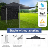 10x10FT pop up Canopy Tent with 2 sidewalls, Outdoor Canopy Tent for Parties 91136908