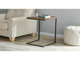 C-Shape Metal End Table, Canyon Walnut Finish 48634243
