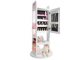 White, bow-patterned, MDF painted finish, 1-door, 1-shelf, rotatable 31262529