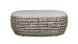 Willow 40.5" Oval Woven Patio Coffee Table, Light Beige Olefin B2719P245998