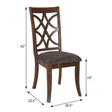 Brown and Dark Walnut Cross Back Side Chairs B062P182697