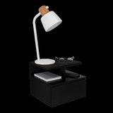 Adele Floating Nightstand , End Table, Side Table Drawer, Open Top Shelves -Black B07092134