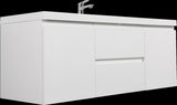 60" Floating Bathroom Vanity with Sink, Modern Wall-Mounted Bathroom Storage Vanity Cabinet with W1573P152688