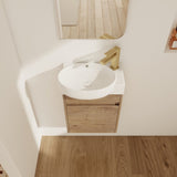 Soft Close Doors Bathroom Vanity With Sink,16 Inch For Small Bathroom W999125018