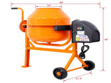 Cement Mixer, 3 Cu. Ft Electric Concrete Mixer Machine, 110v AC Motor Portable Power Cement Mixers W46583822
