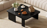 U-Can Modern Minimalist Coffee Table Set, Rectangle Coffee Table with Splicing Design, N724P232174B