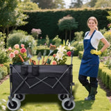 9" x 4" All-Terrain Balloon Wheels! 300L XL Heavy-Duty Folding Wagon Cart - 480lbs Capacity, W2932P317113