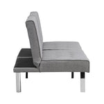 ZUN WOOD FRAME, STAINLESS LEG, FUTON, SOFA BED GREY W2297P247601