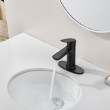 Matte Black Single Handle Bathroom Faucet with Deck For 1 or 3 Holes,Laundry Vanity Sink Faucet with 06901264