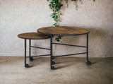 Oblis Vintage Oak Finish Nesting Table Set B2726P408070
