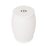 11" x 17.25" Ceramic Drum Stool - Indoor & Outdoor Use W1243P291784