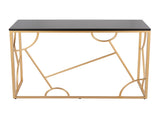 Contemporary Desk in Gold Metal and Black Wood B202P223959